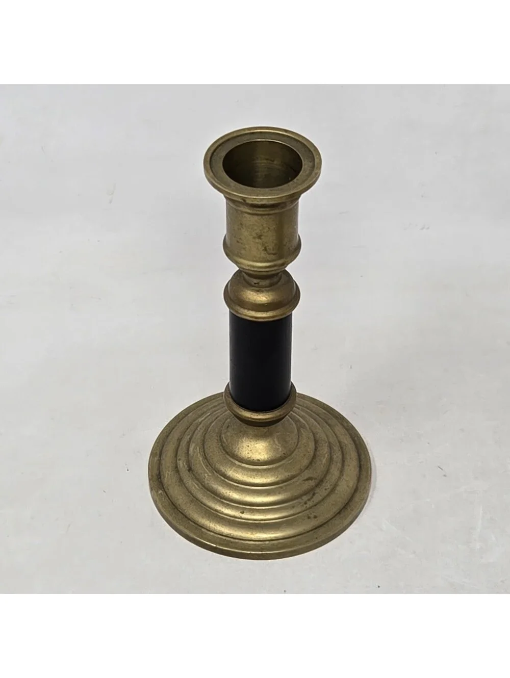 Vintage Mid Century Modern Brass Candle Holders Pair 5